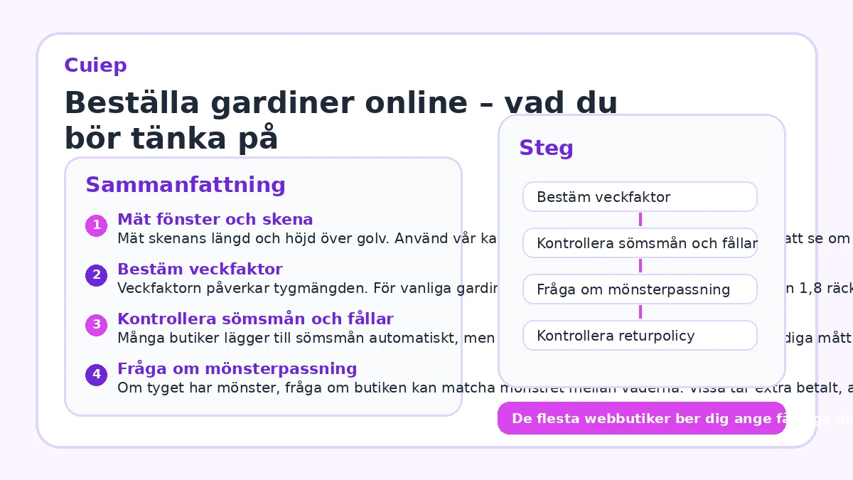 Beställa gardiner online – vad du bör tänka på
