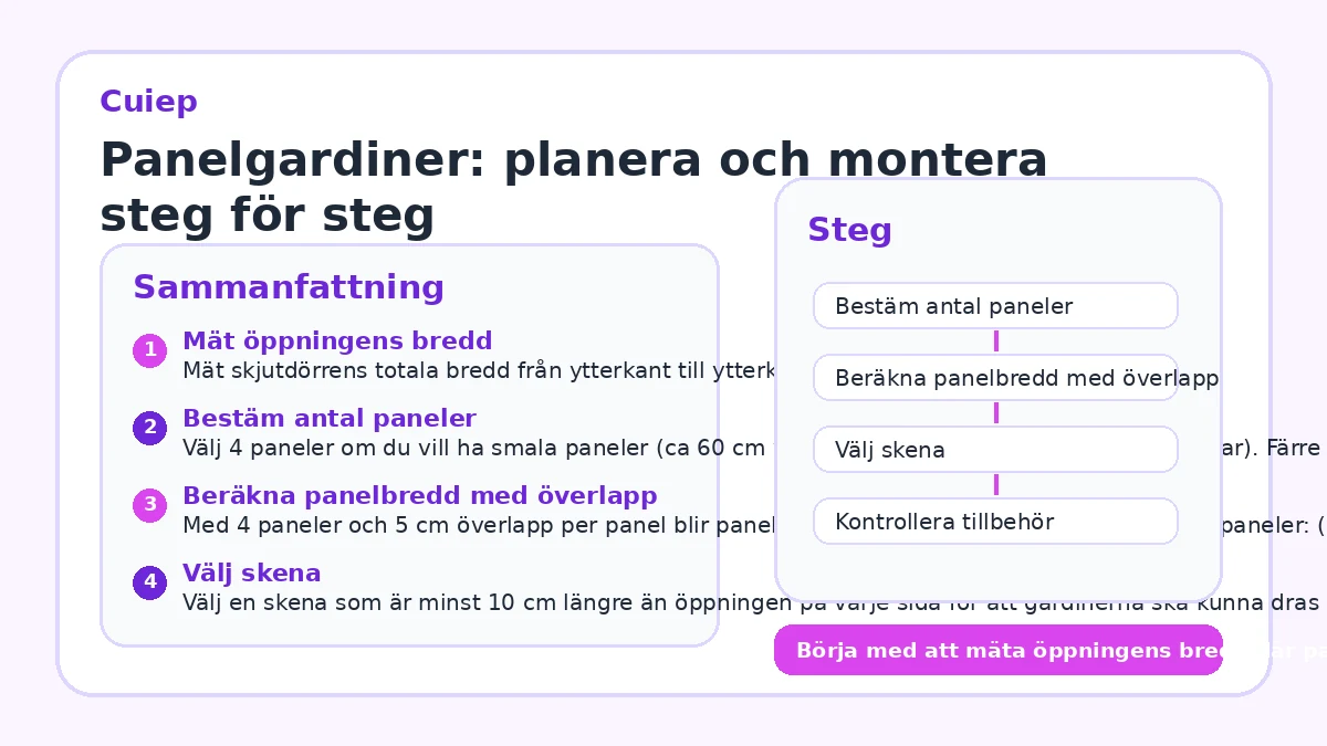 Panelgardiner: planera och montera steg för steg