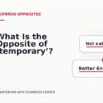 What Is the Opposite of ‘temporary’?